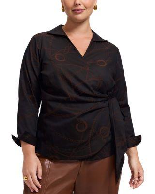 Salina Wrap Top by FOXCROFT PLUS