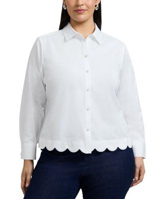 Scarlett Long Sleeved Matte Sateen Shirt by FOXCROFT PLUS