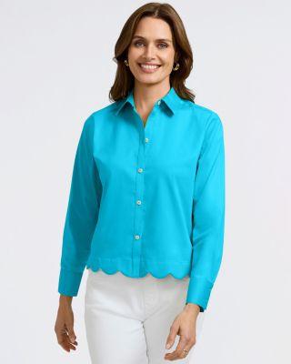 Scarlett Long Sleeved Matte Sateen Shirt by FOXCROFT