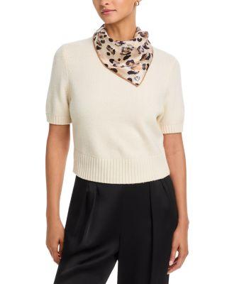 Animal Print Silk Square Scarf by FRAAS