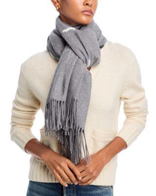 Punch Needle Windowpane Scarf by FRAAS