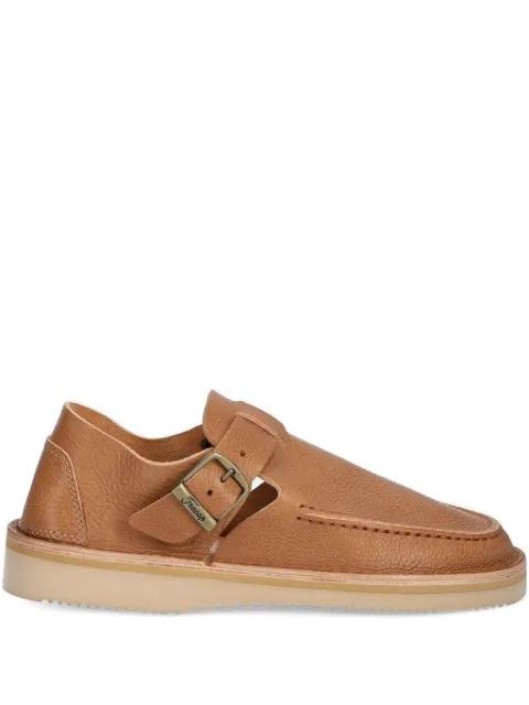 buckle leather loafers by FRACAP