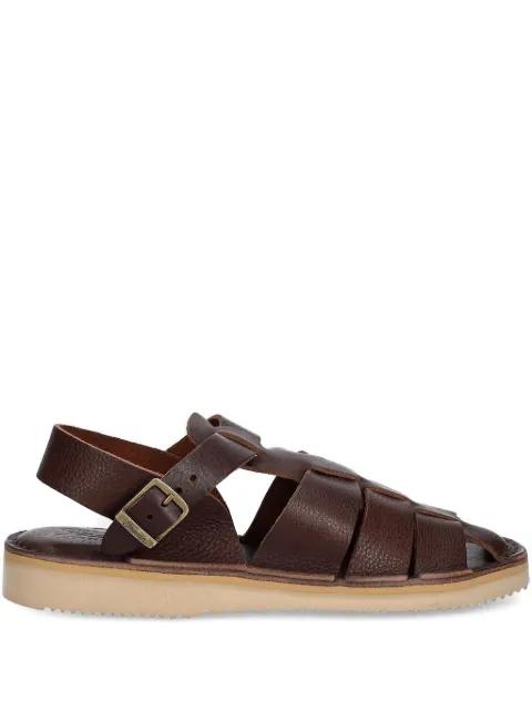 leather buckle sandals by FRACAP