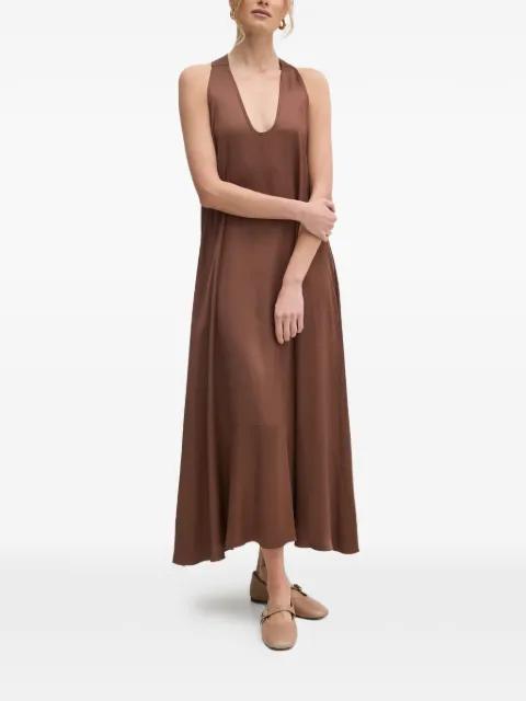 V-neck tie-back dress by FRACOMINA