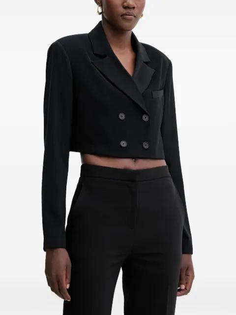 button cropped blazer by FRACOMINA