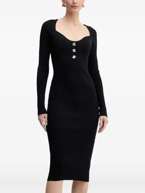 button ribbed dress by FRACOMINA