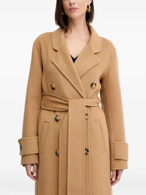 buttoned belted coat by FRACOMINA