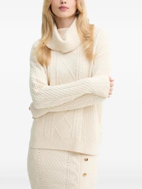 cable-knit roll neck sweater by FRACOMINA
