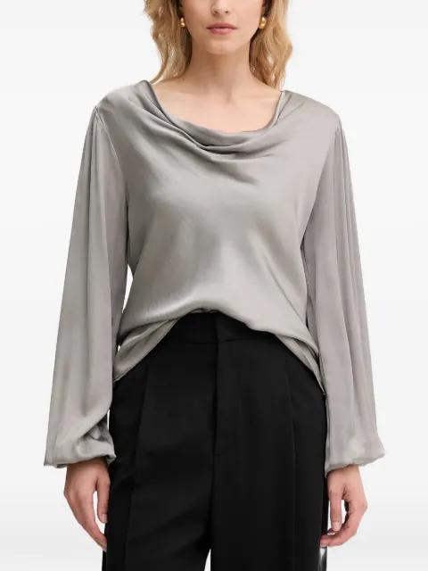 cowl-neck long-sleeved top by FRACOMINA