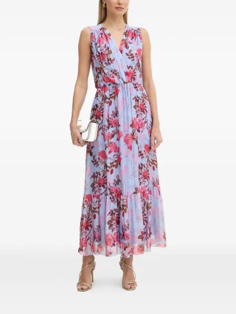 floral-print V-neck maxi dress by FRACOMINA
