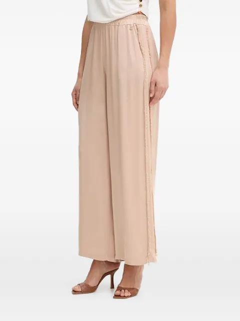fringed-detail trousers by FRACOMINA