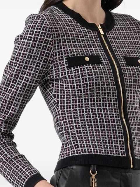 jacquard zip-up cardigan by FRACOMINA