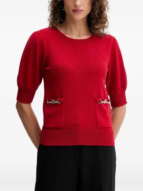 side-pocket puff-sleeve T-shirt by FRACOMINA