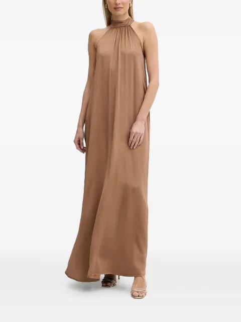 sleeveless halterneck maxi dress by FRACOMINA