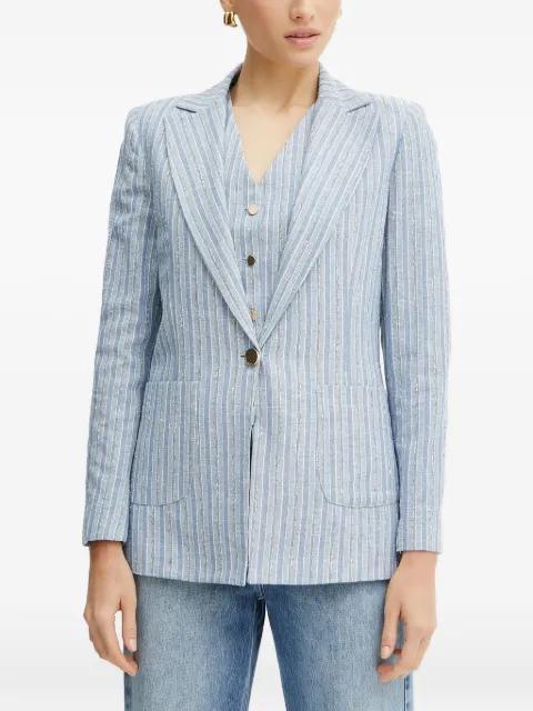 striped buttoned blazer by FRACOMINA