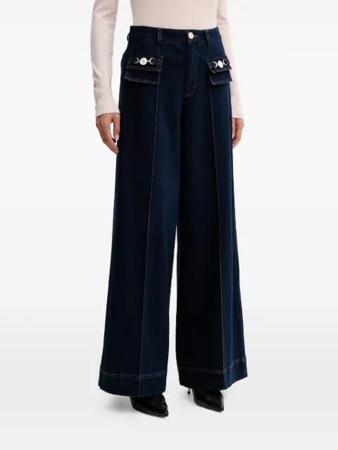 wide-leg side-pocket jeans by FRACOMINA