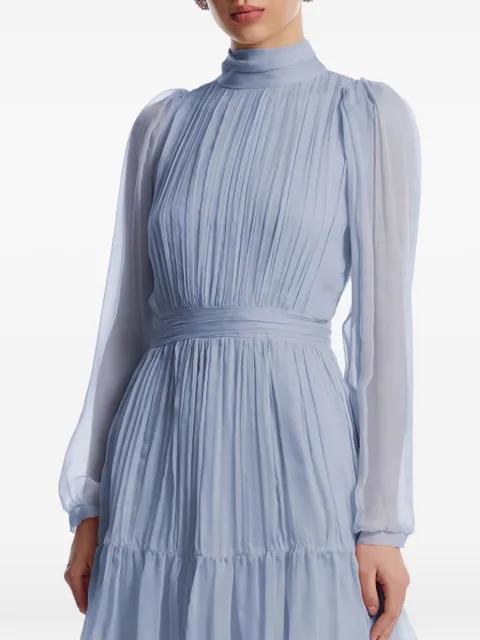 Alena mock-neck silk mini dress by FRAMBOISE