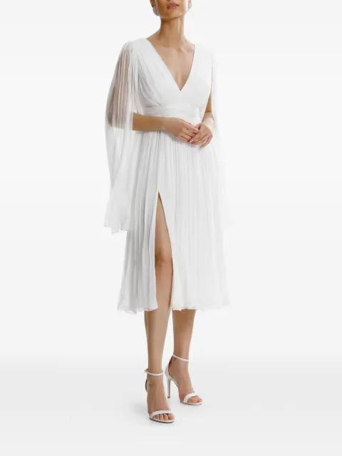 Enrica V-neck silk midi dress by FRAMBOISE