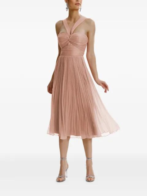 Gaia sleeveless silk midi dress by FRAMBOISE