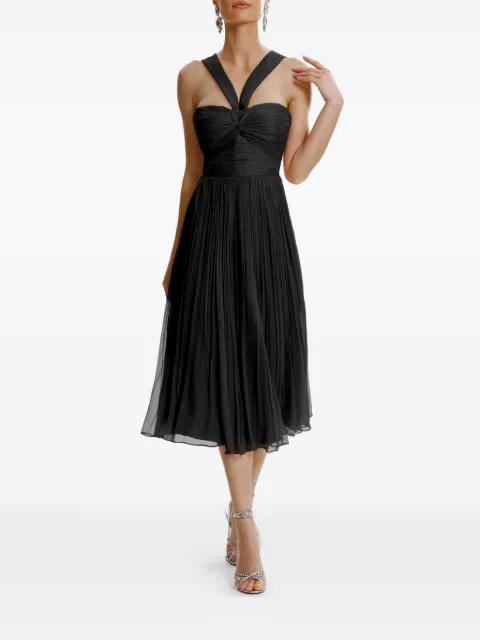 Gaia sleeveless silk midi dress by FRAMBOISE