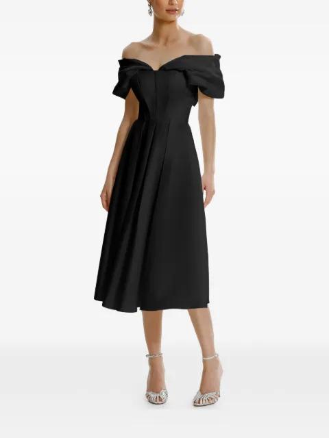 Glamo off-shoulder midi dress by FRAMBOISE
