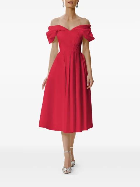 Glamo off-shoulder midi dress by FRAMBOISE