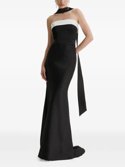 Hilary strapless colour-block maxi dress by FRAMBOISE