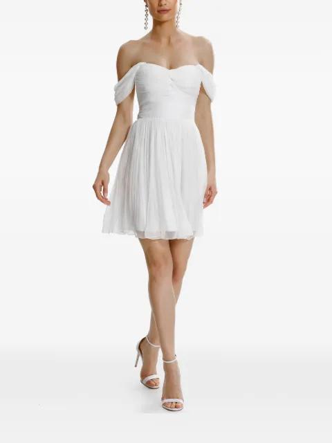 Khalesi off-shoulder silk mini dress by FRAMBOISE