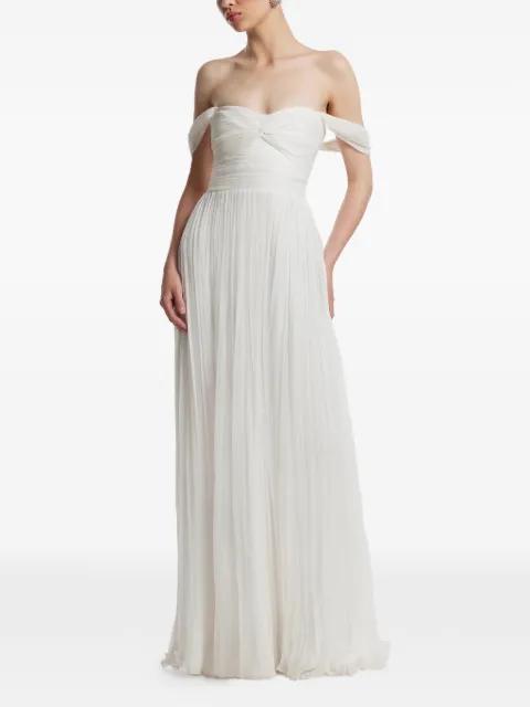 Roselyn strapless silk maxi dress by FRAMBOISE