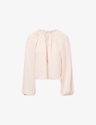 Balloon-Sleeve Silk Blouse by FRAME