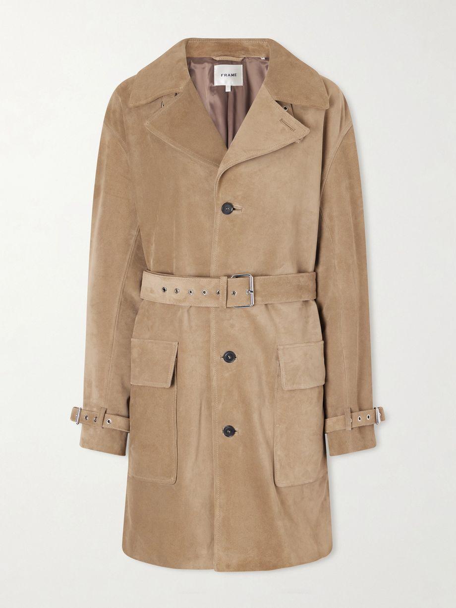 Belted suede trench coat by FRAME