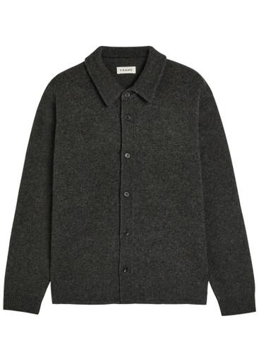 Brushed wool and yak-blend overshirt by FRAME