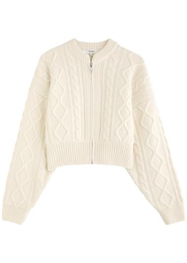 Cable-knit wool cardigan by FRAME