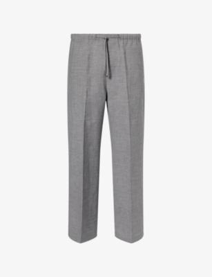 Easy Wide Leg Wool And Linen Trousers by FRAME