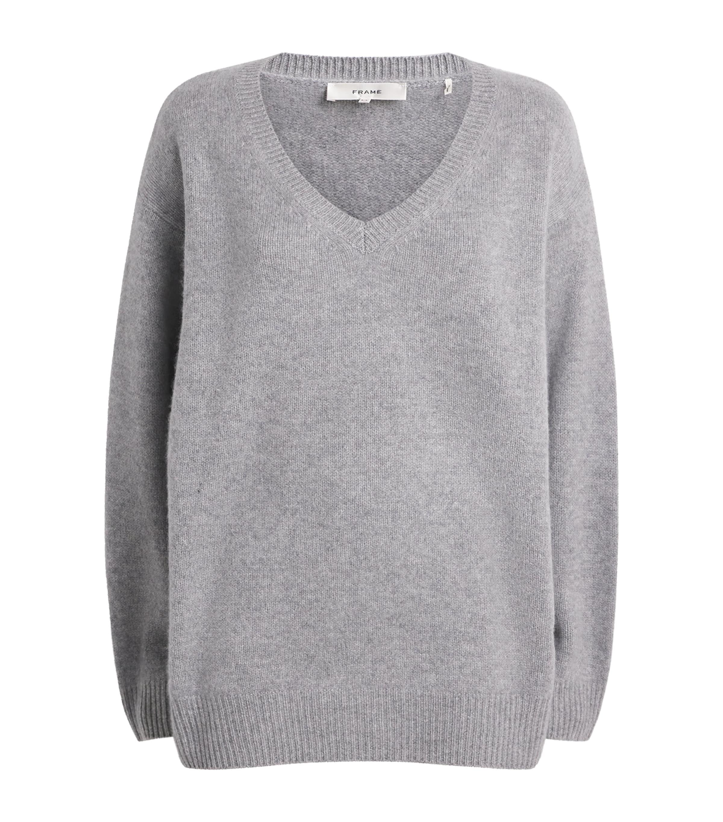 FRAME Brushed Cashmere V-Neck Sweater by FRAME