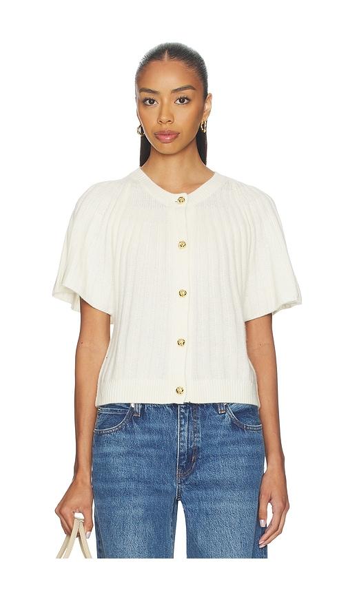 FRAME Flutter Cardi in Cream by FRAME