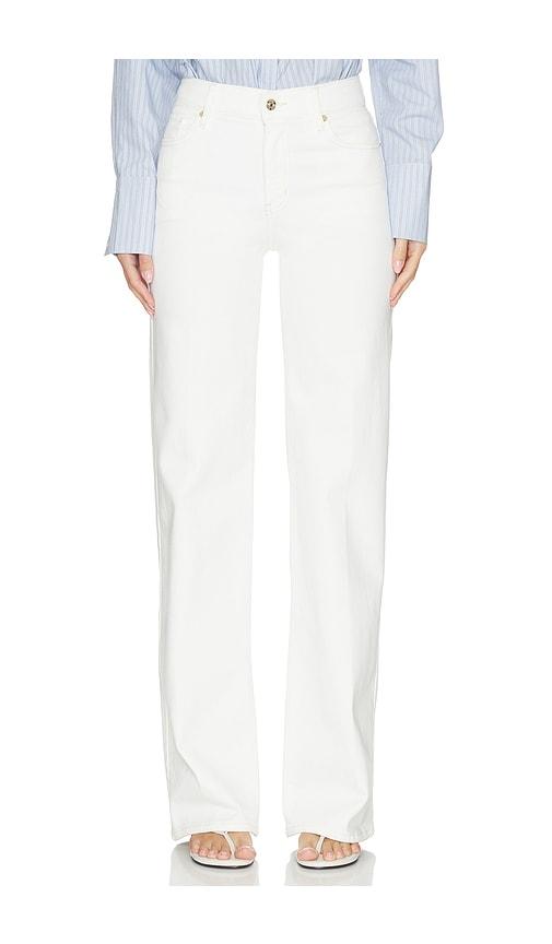 FRAME Le Slim Palazzo Long Jeans in White by FRAME