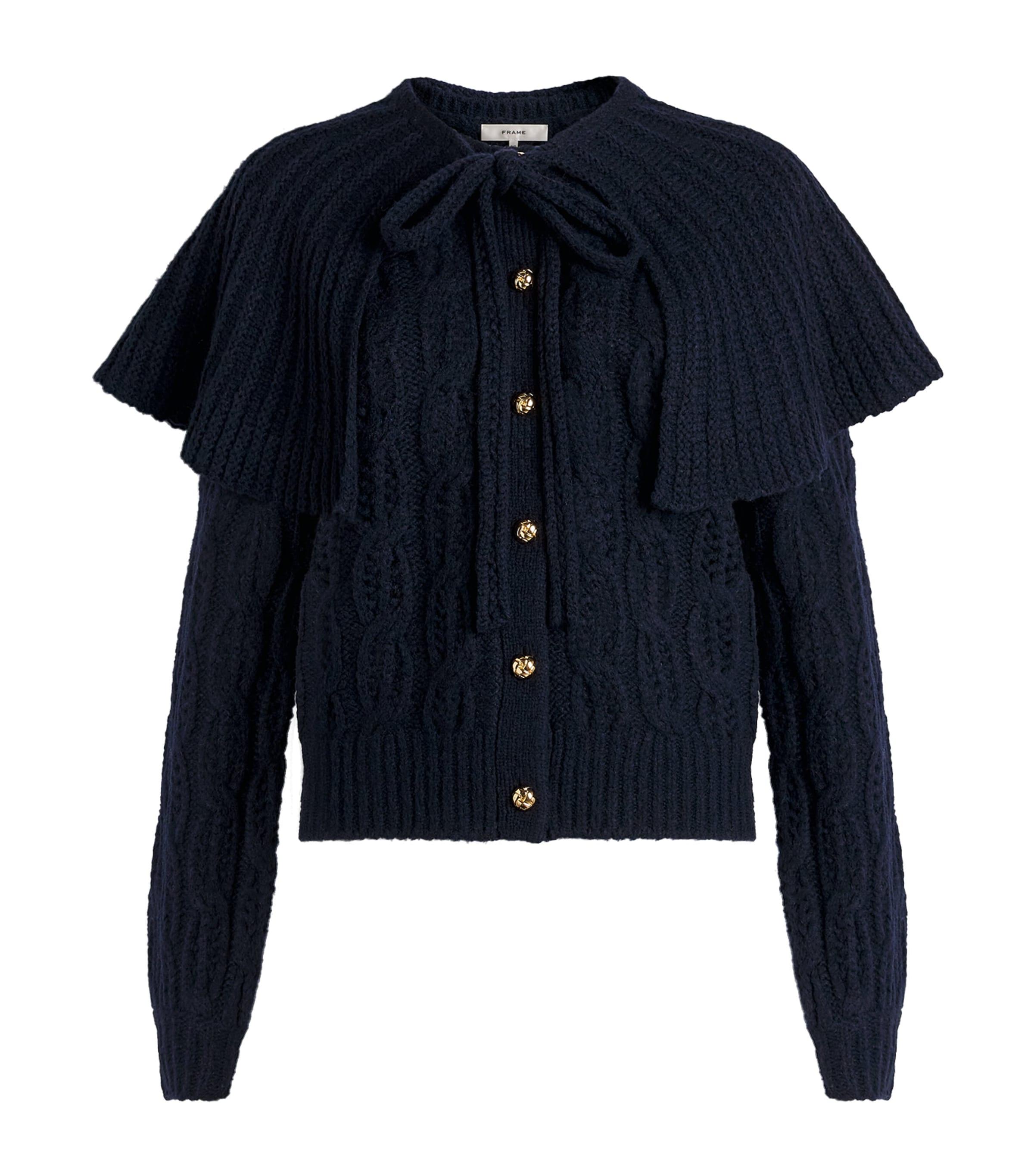 FRAME Merino Wool-Blend Cape Sweater by FRAME