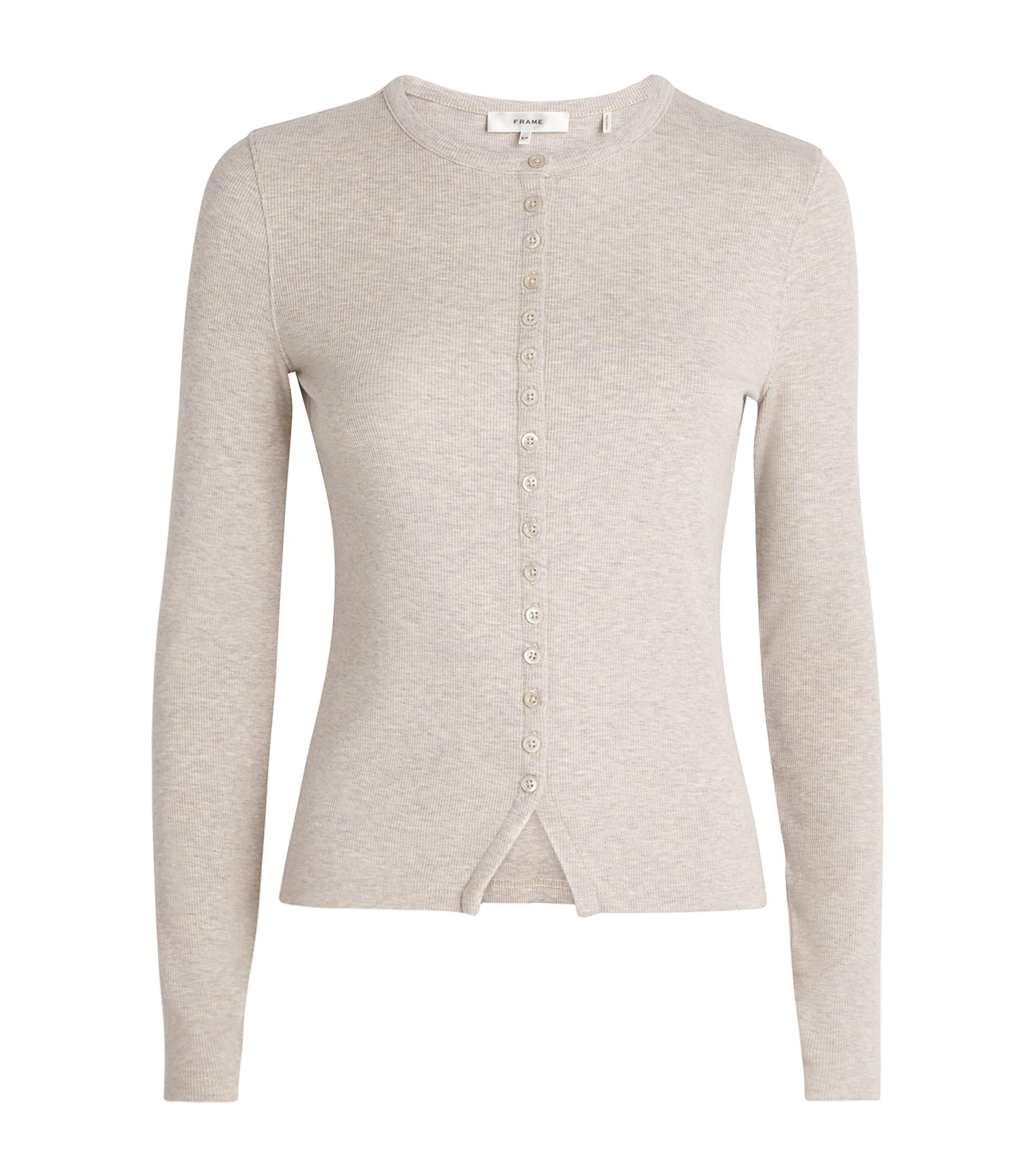 FRAME Modal-Blend Button-Up Cardigan by FRAME