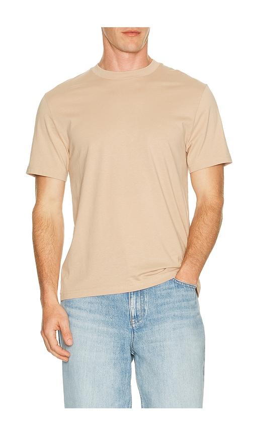 FRAME Short Sleeve Light Cotton Tee in Nude by FRAME