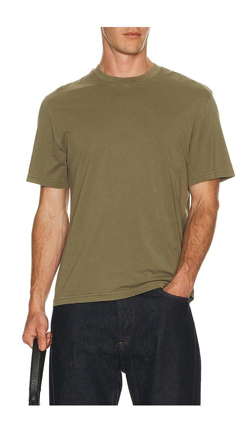 FRAME Short Sleeve Light Cotton Tee in Sage by FRAME
