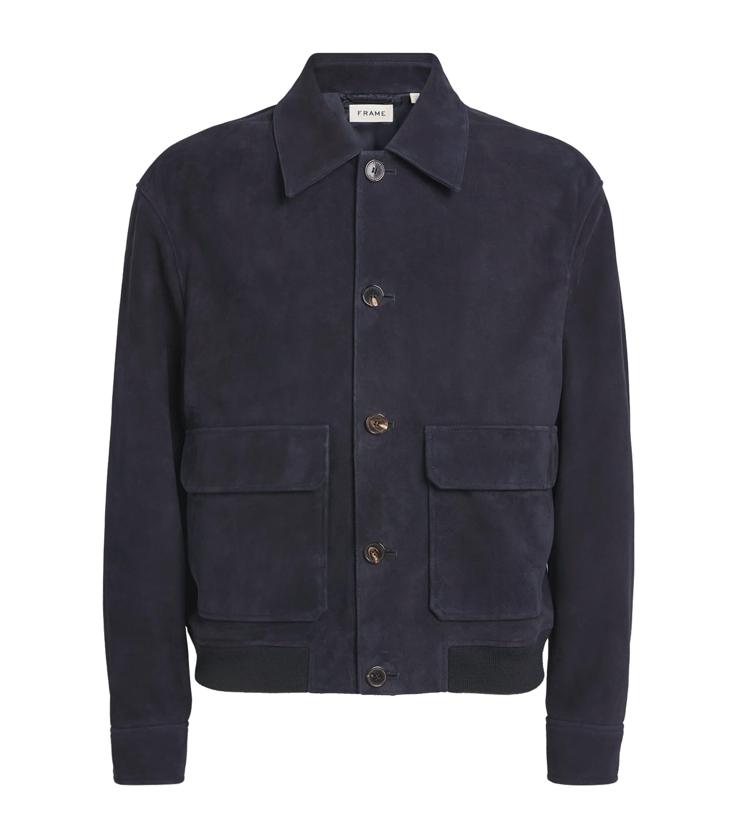 FRAME Suede Bomber Jacket by FRAME