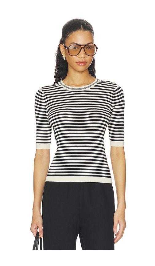 FRAME The Cruise Sweater in Black,White by FRAME
