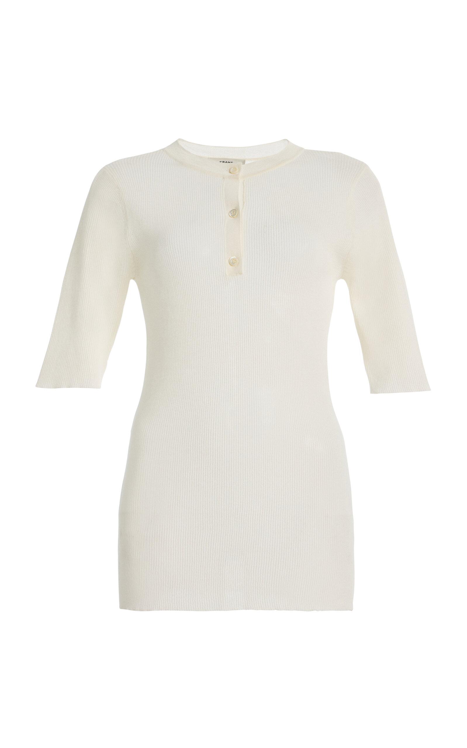 FRAME The Henley Ribbed Cotton-Blend T-Shirt -oda Operandi by FRAME
