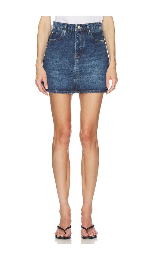 FRAME The High Mini Skirt in Blue by FRAME