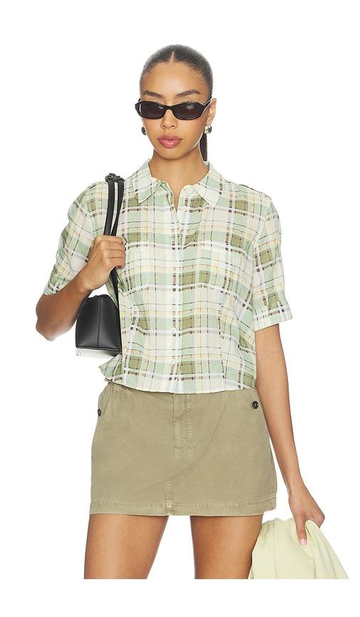 FRAME The Plaid Utility Shirt in Green by FRAME