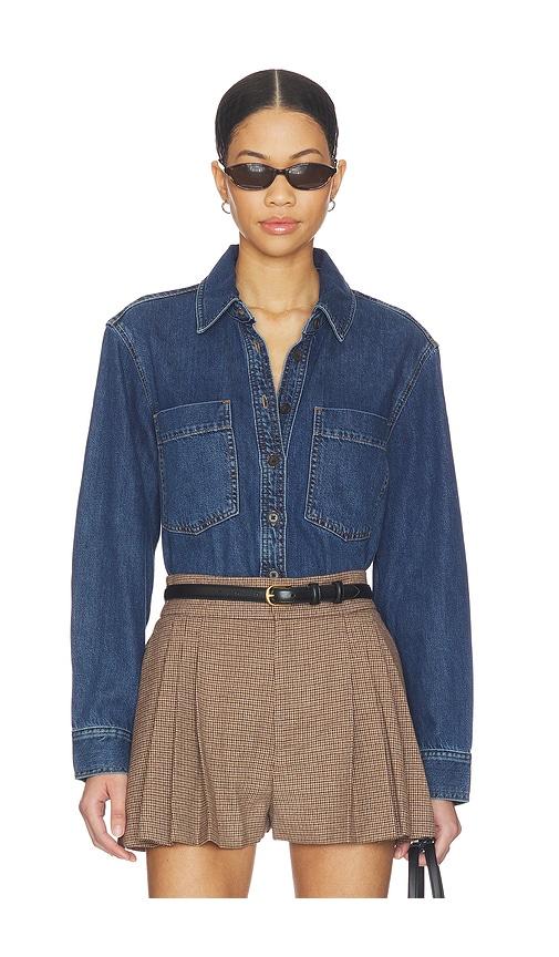 FRAME The Polished Shirt in Blue by FRAME