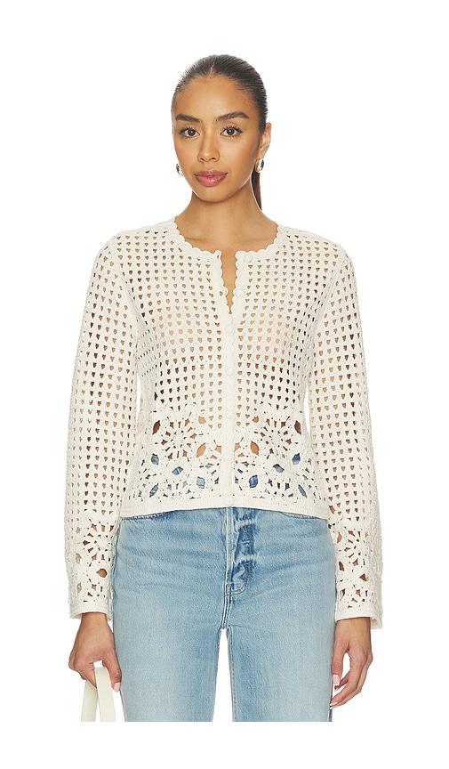FRAME The Postcard Cardi in Cream by FRAME