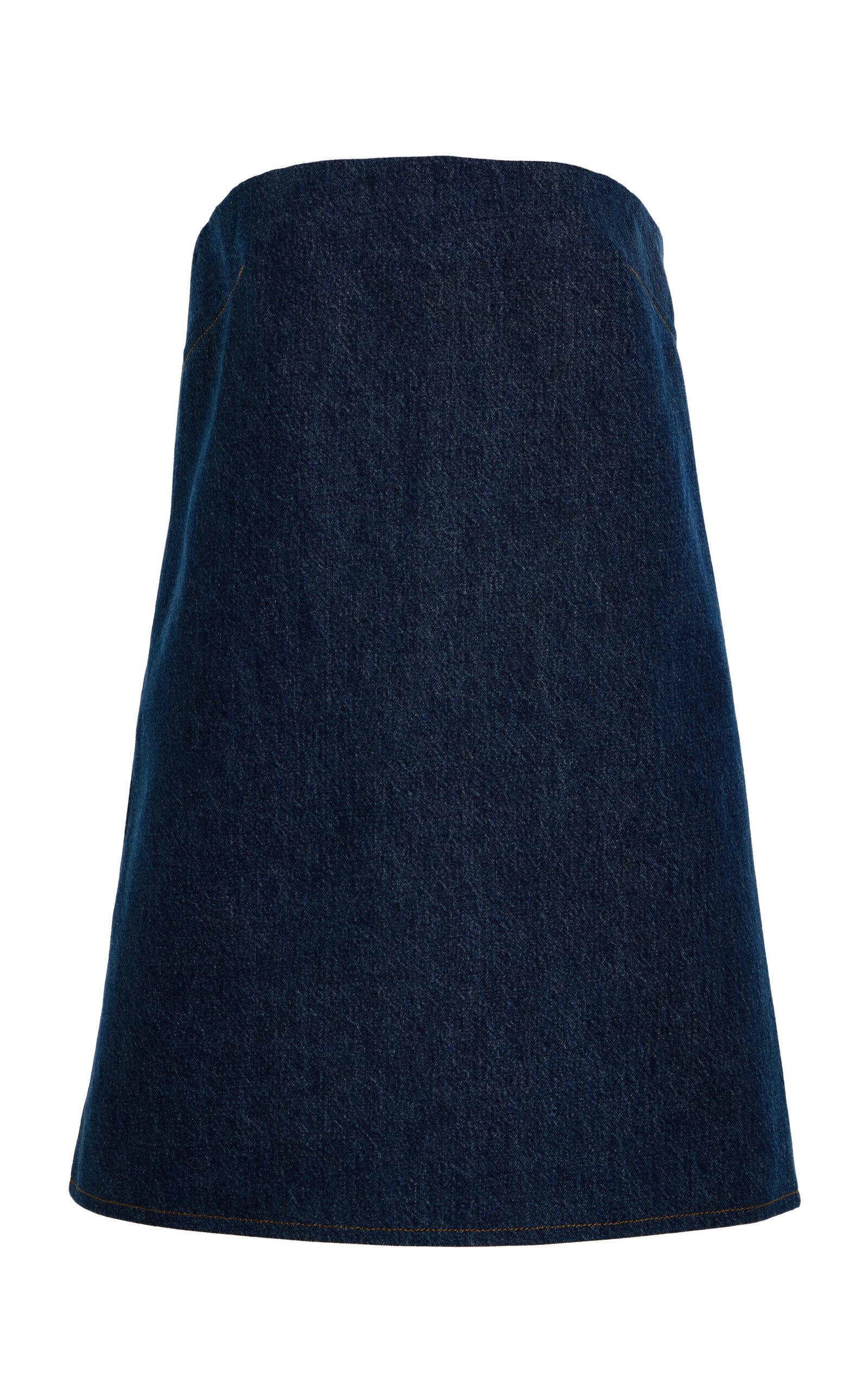 FRAME The Strapless Denim Mini Dress - Moda Operandi by FRAME
