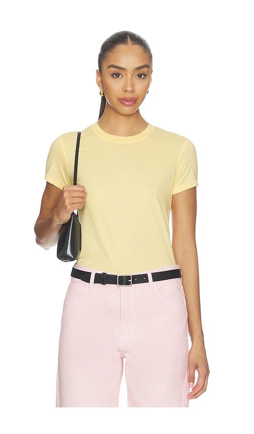 FRAME The Vintage Baby Tee in Lemon by FRAME